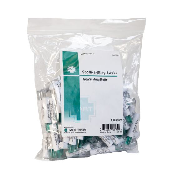 Sooth-a-Sting Swabs, bite and sting relief, ampules, 100 per bag