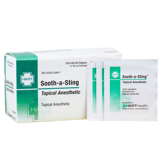 Sooth-a-Sting Swabs, bite and sting relief, wipes, 100 per box