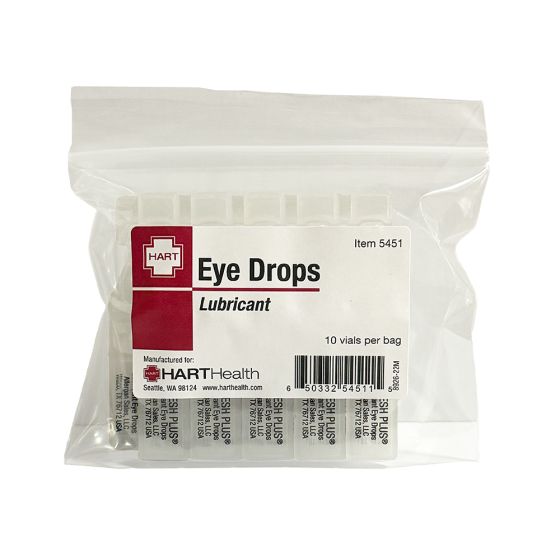 Eye Drops, 0.01 oz vial, 10 per bag