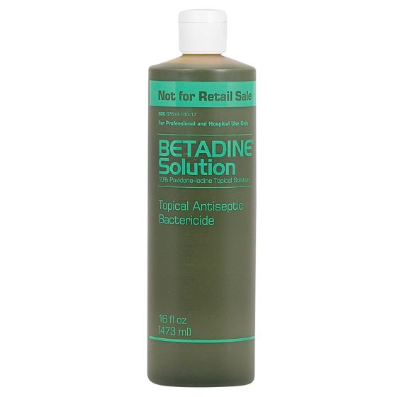 Betadine Solution, Povidone-Iodine, 16 oz bottle