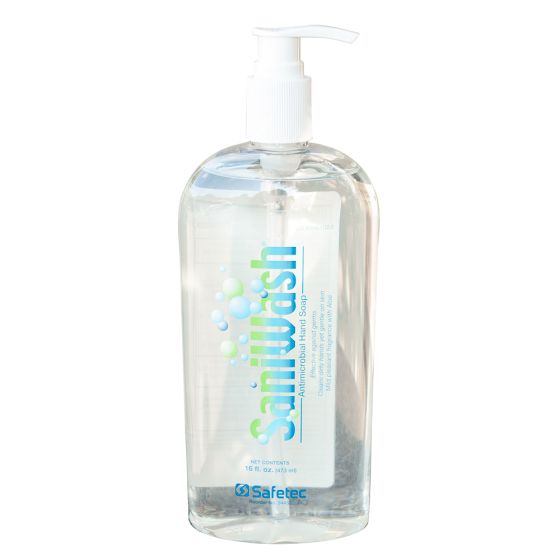 SaniWash, antimicrobial hand wash, 16 oz pump bottle