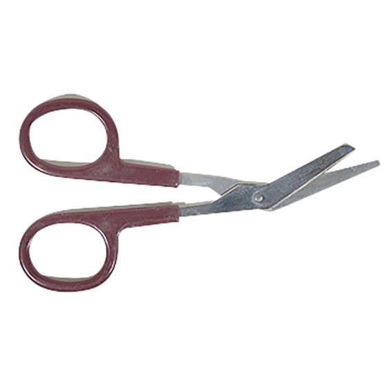 Bandage Scissors, 4.5", Maroon Handles