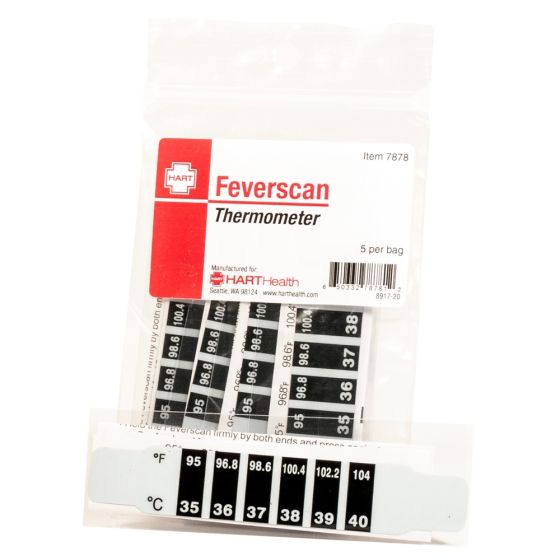 Feverscan Forehead Thermometer, 5/Bag