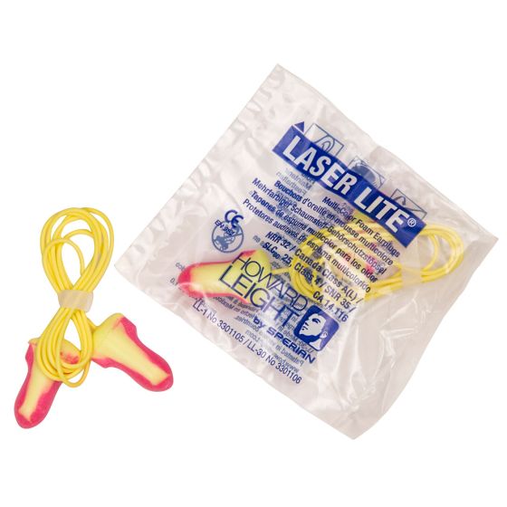 Laser Lite, ear plugs, NRR32, with cords, 100 pair box