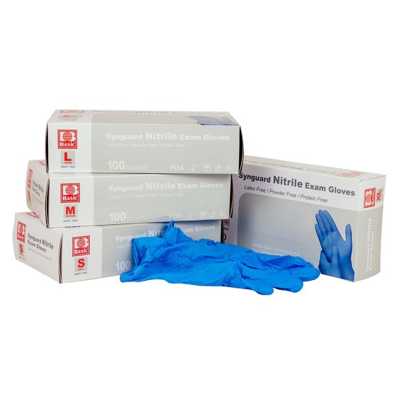 Nitrile Exam Gloves, Powder-free, 100 per box