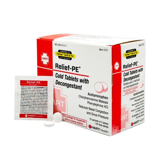 Relief-PE Cold Caplets with Pain Reliever and Decongestant