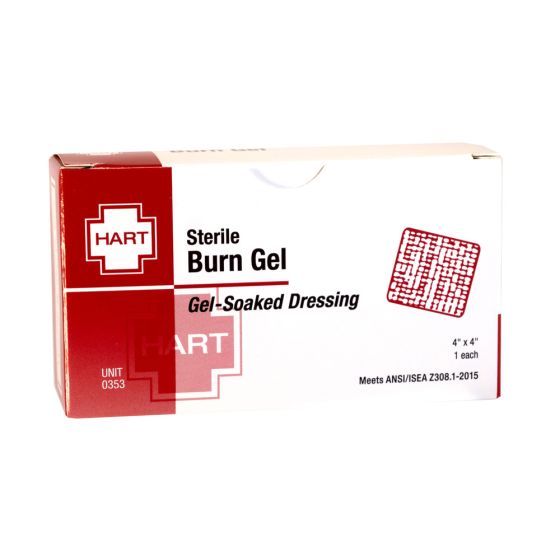 Burn Dressing, Sterile Gel-Soaked, 4" x 4", 1 per unit