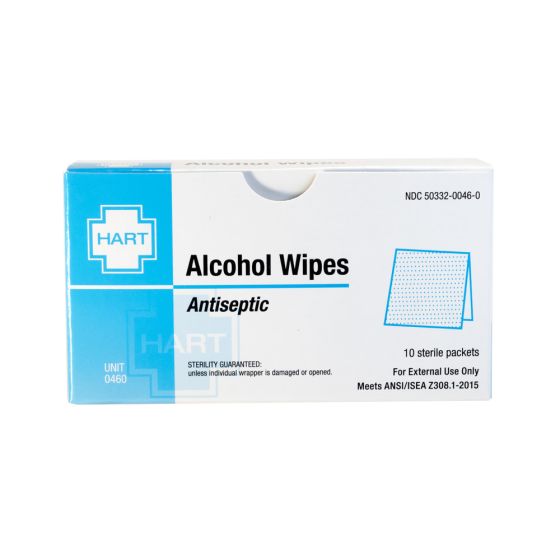 Alcohol Wipes, Cleansing Pads, 10 per unit