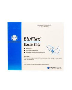 BluFlex, Blue Elastic Strip Adhesive Bandages, Light Woven Cloth