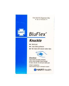 BluFlex, Blue Knuckle Adhesive Bandages, Light Woven Elastic Cloth