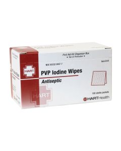 PVP Iodine Wipes, Antiseptic, 100 per box