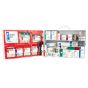 2-Shelf First Aid Station, Metal Cabinet with Pouch, Wall Mount, White