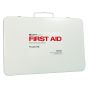 36 Unit Truck First Aid Kit Box, Metal, Labeled, Empty