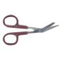 Scissors, Bandage, 4.5", Maroon Handles, Zip Bag